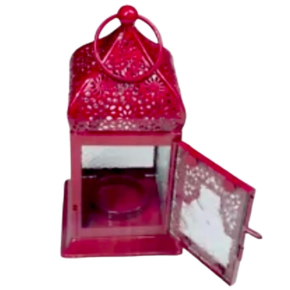 Fair Trade Maroon Moroccan Style Lantern - Picture 5 of 8